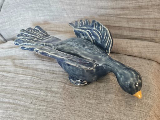 Stor mellanblå/melerad fågel 500 Kr